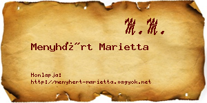 Menyhért Marietta névjegykártya